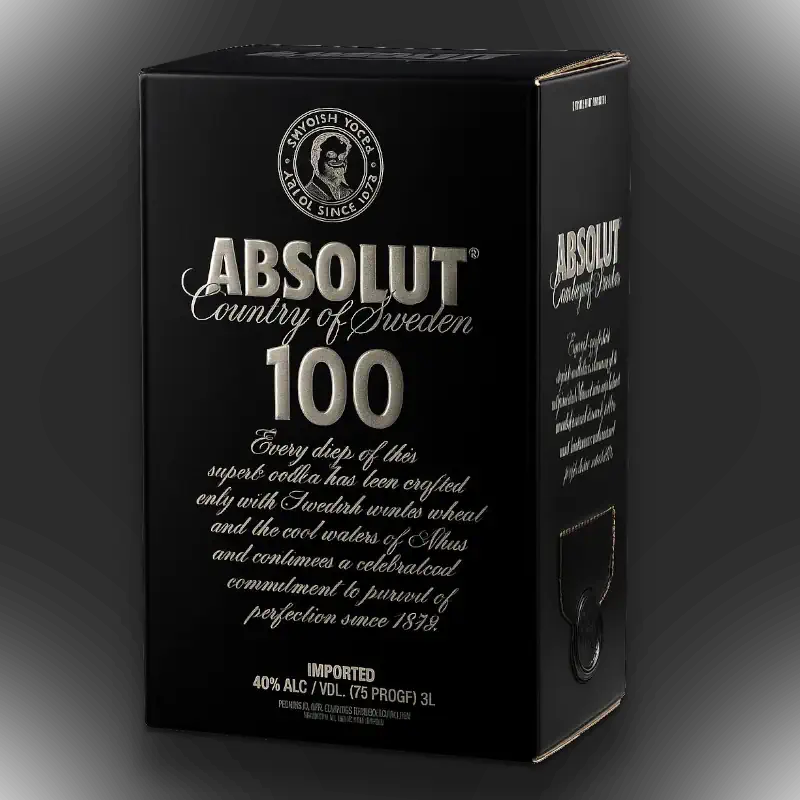 Горілка Absolut блек 3л (тетрапак)